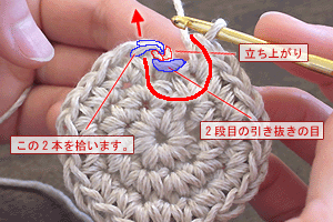 こま編みのバッグ：STEP 39/107