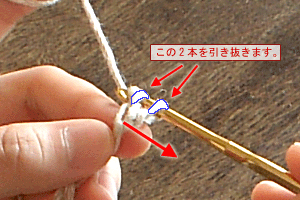 こま編み（細編み）：STEP 06/09